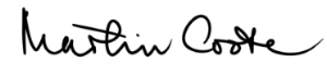 Signature of Martin Coote